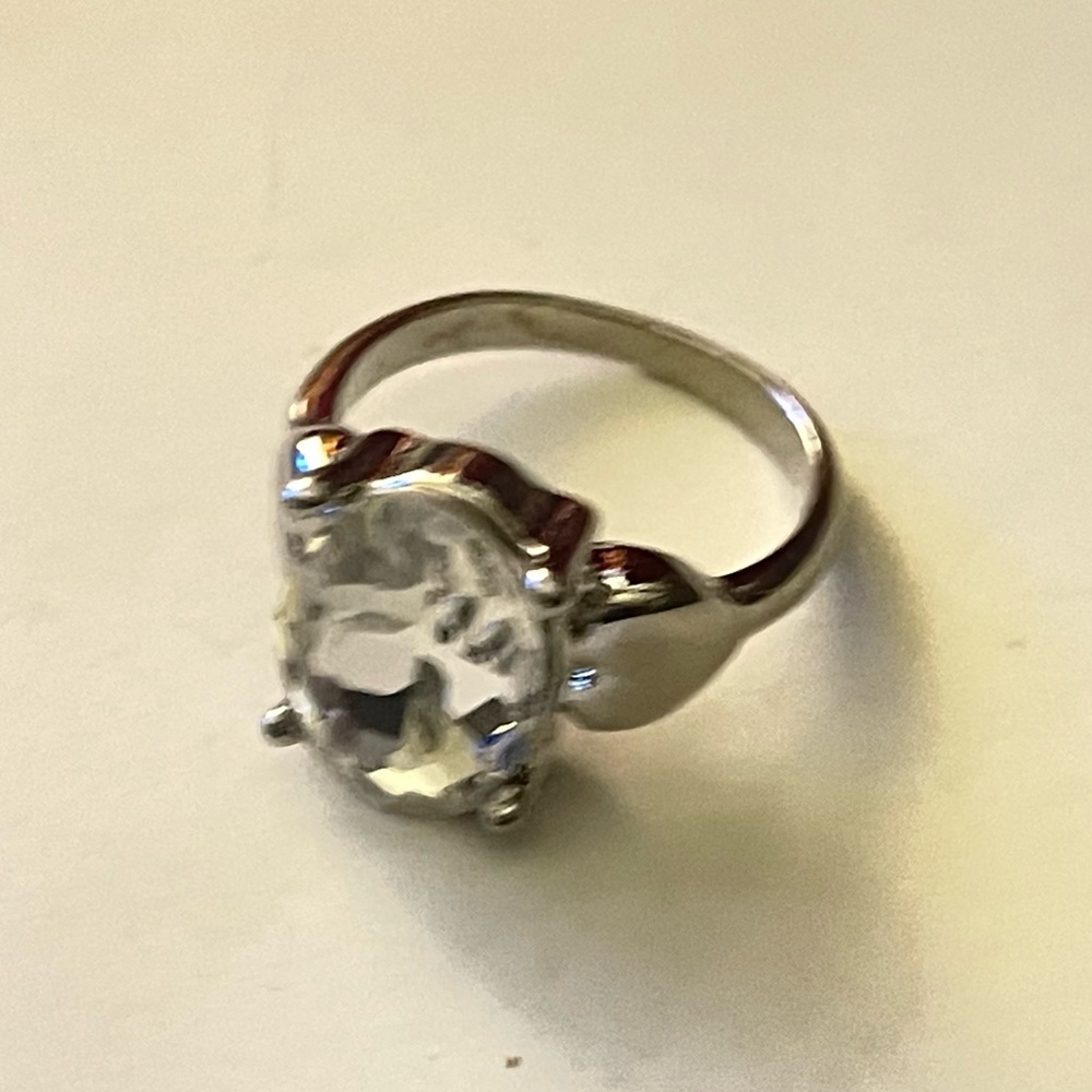 New Silver Maximalist 3.3ct White Sapphire Lux Statement Cocktail Ring - Picture 4 of 11